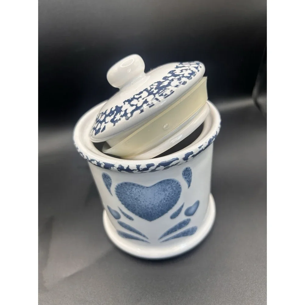 Corell Country Blue Hearts Kitchenware Canister Small